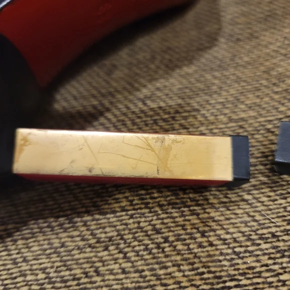 Escada Black and Red Square Toed Heels size 6B - Picture 6 of 9